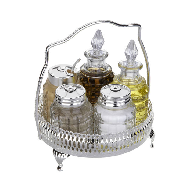 Corbell Silver Company Queen Anne 6 Piece Revolving Cruet Set & Reviews Wayfair
